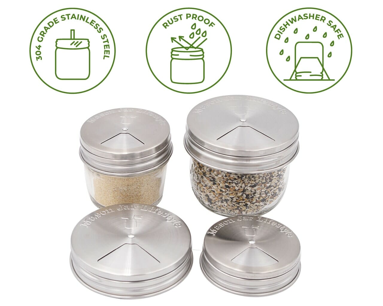 Spice jars with stainless steel lids new arrivals