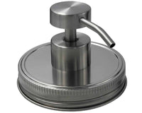 Satin / Brushed Finish Soap Pump Dispensers for Mason Jars