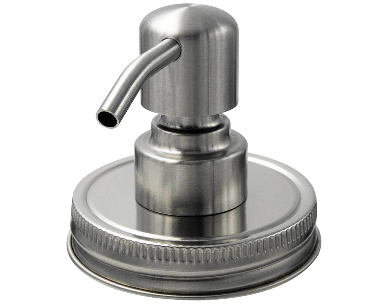 Satin / Brushed Finish Soap Pump Dispensers for Mason Jars