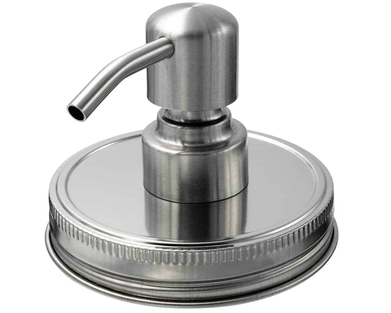 Satin / Brushed Finish Soap Pump Dispensers for Mason Jars