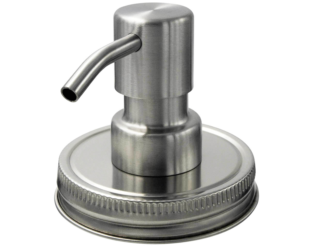 Satin / Brushed Finish Soap Pump Dispensers for Mason Jars