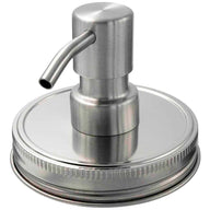 Satin / Brushed Finish Soap Pump Dispensers for Mason Jars