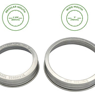Rust Proof Stainless Steel Logo Stamped Band for Wide and Regular Mouth Mason Jars