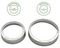 Rust Proof Stainless Steel Logo Stamped Band for Wide and Regular Mouth Mason Jars