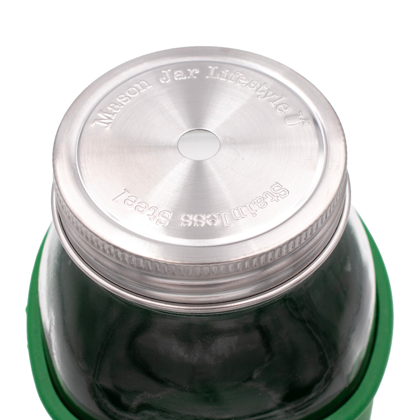 Straw Hole Tumbler Stainless Steel Lids for Mason Jars 5 Pack