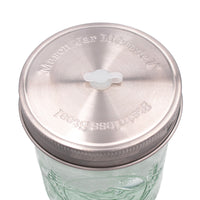 Straw Hole Tumbler Stainless Steel Lids for Mason Jars 5 Pack