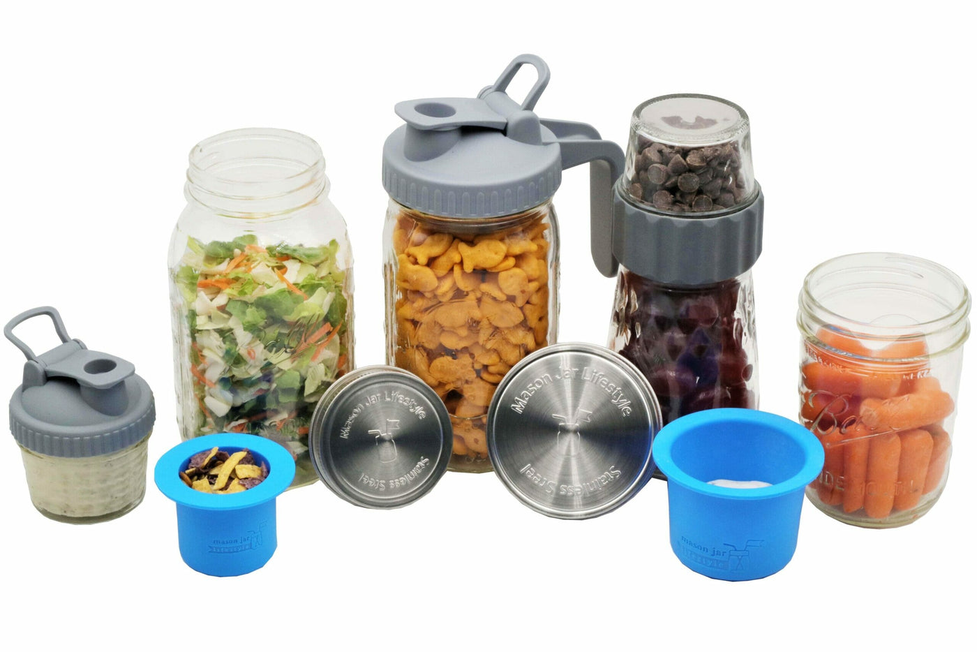 Mason Jar Lifestyle Salad and Snacks Starter Set