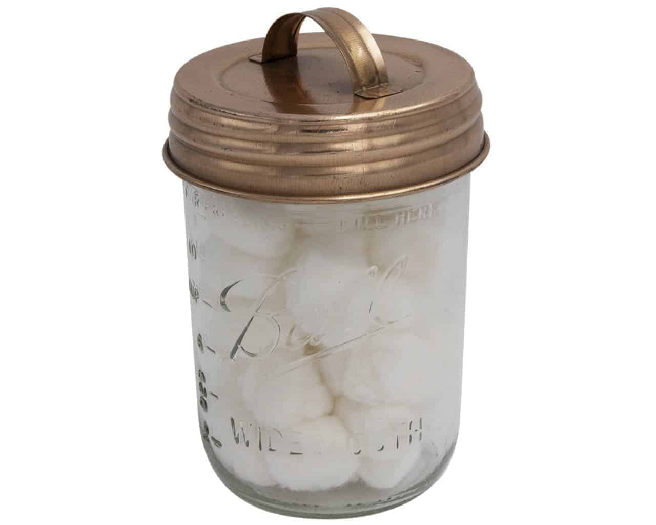 mason-jar-lifestyle-shiny-copper-handle-canister-lid-wide-mouth-ball-pint-jar-cotton-balls