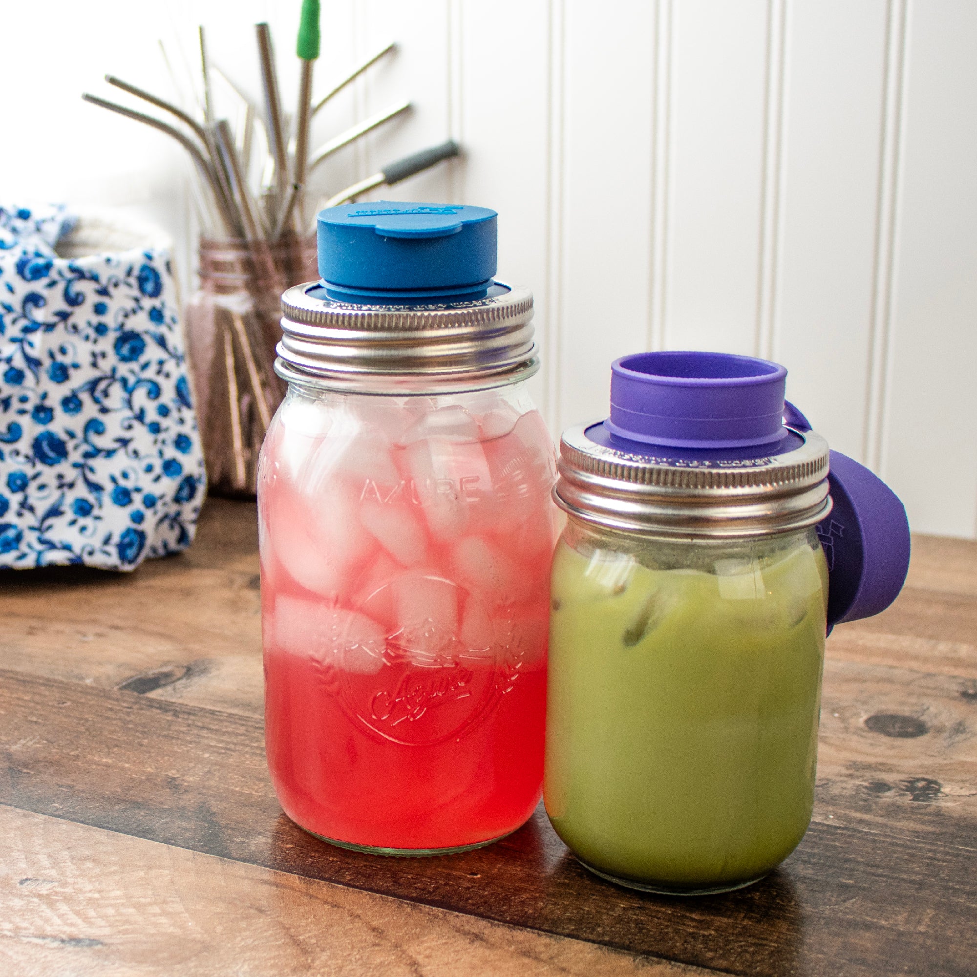 Silicone Chug Leak Resistant Lids for Regular Mouth Mason Jars