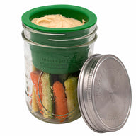 Silicone Divider Cup for Mason Jars Stainless Steel Lid Mason Jar Salads  Yogurt & Granola Dips Sauces Bento Box Regular Wide 