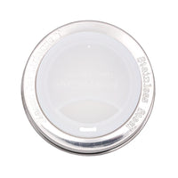 Silicone Drinking Lid with Stainless Steel Band for Mason Jars