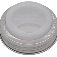 Silicone Drinking Lid with Stainless Steel Band for Mason Jars