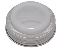 Silicone Drinking Lid with Stainless Steel Band for Mason Jars