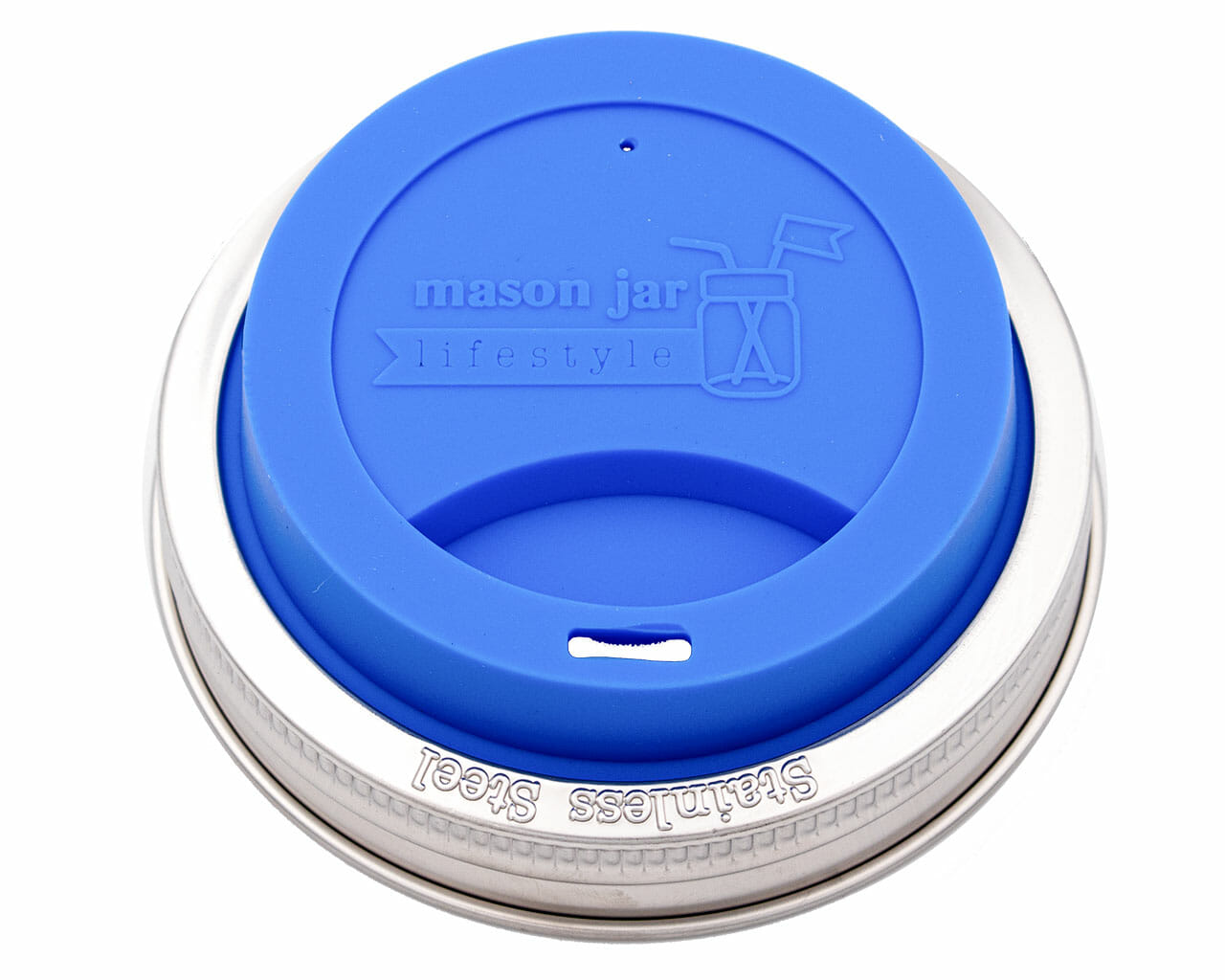 https://masonjarlifestyle.com/cdn/shop/files/mason-jar-lifestyle-silicone-drinking-lid-stainless-steel-band-wide-mouth-bright-blue-2.jpg?v=1695766219&width=1400