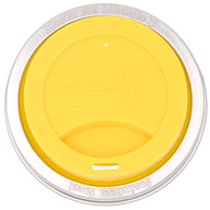 Silicone Drinking Lid with Stainless Steel Band for Mason Jars