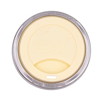 Silicone Drinking Lid with Stainless Steel Band for Mason Jars