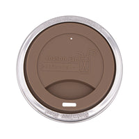 Silicone Drinking Lid with Stainless Steel Band for Mason Jars