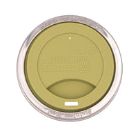 Silicone Drinking Lid with Stainless Steel Band for Mason Jars