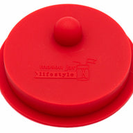 cherry red silicone fermentation valve lid for wide mouth mason jars