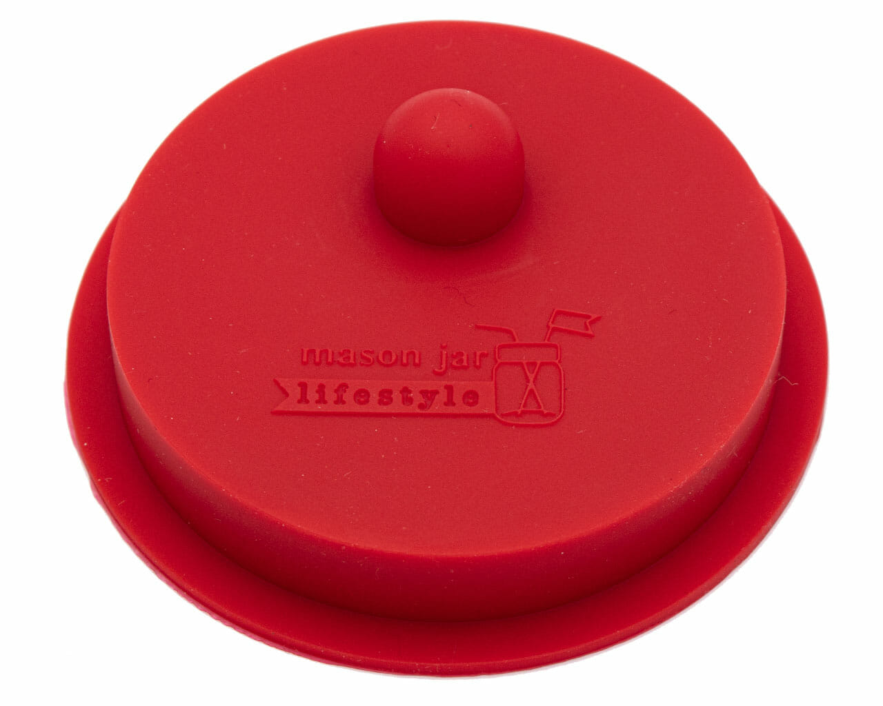 cherry red silicone fermentation valve lid for wide mouth mason jars