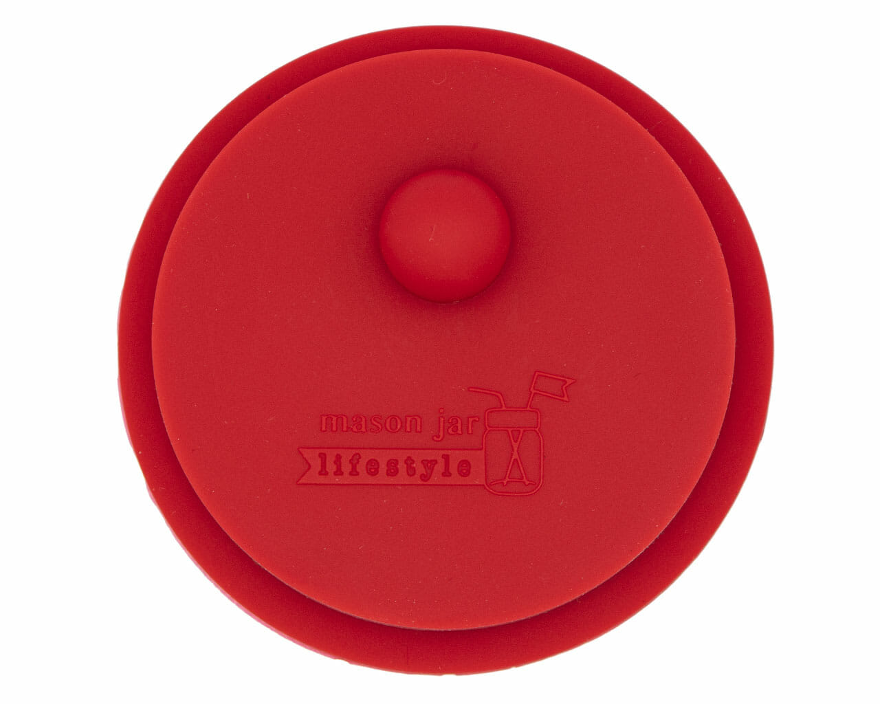 cherry red silicone fermentation valve lid for wide mouth mason jars