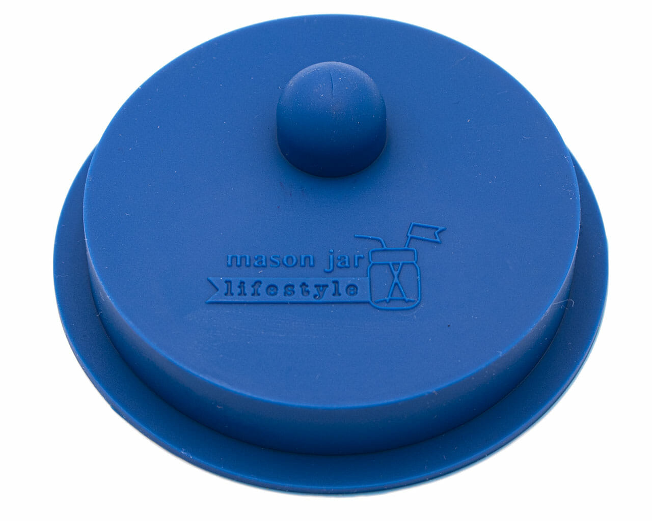 deep blue silicone fermentation valve lid for wide mouth mason jars