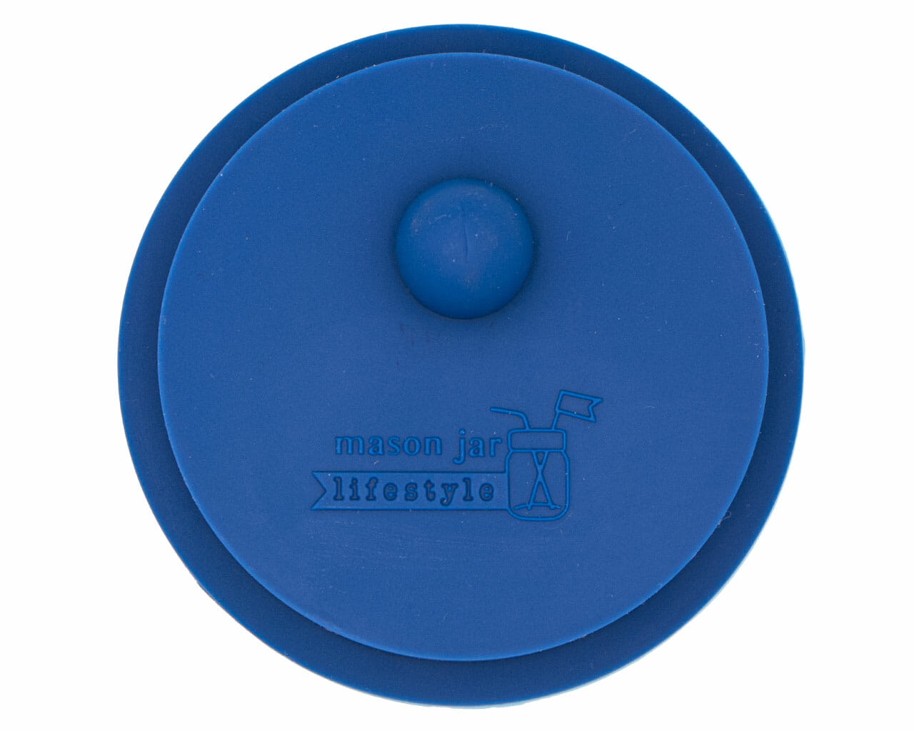 deep blue silicone fermentation valve lid for wide mouth mason jars