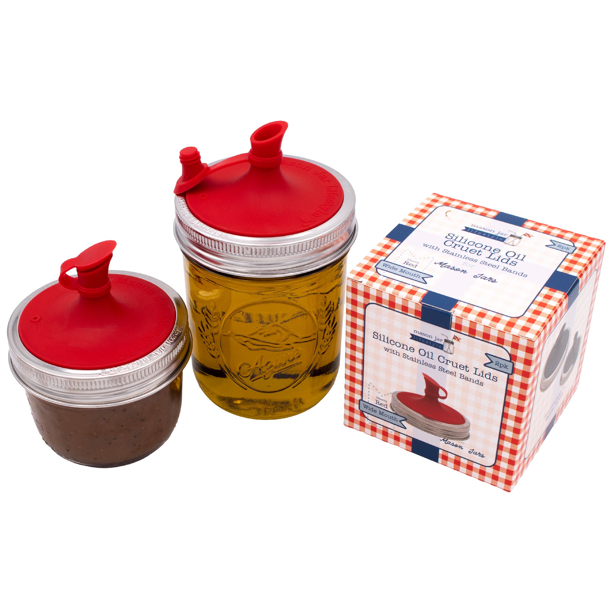 Silicone Oil Cruet Pour Lid for Mason Jars