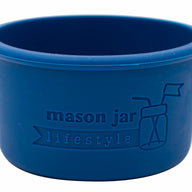 deep blue silicone sleeve koozie for 4oz regular mouth mason jars
