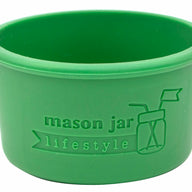 leaf green silicone sleeve for 4oz regular mouth mason jar