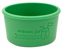 leaf green silicone sleeve for 4oz regular mouth mason jar