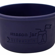 midnight blue silicone sleeve for 4oz regular mouth mason jar