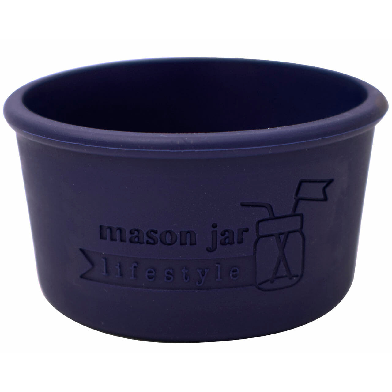 Midnight 4oz silicone sleeve for Mason jars.