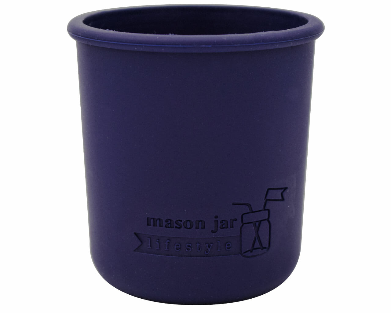 Midnight Blue Silicone Sleeve for Wide Mouth 16oz Pint Mason Jars