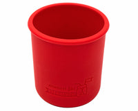 cherry red silicone sleeve koozie for 8oz regular mouth mason jars