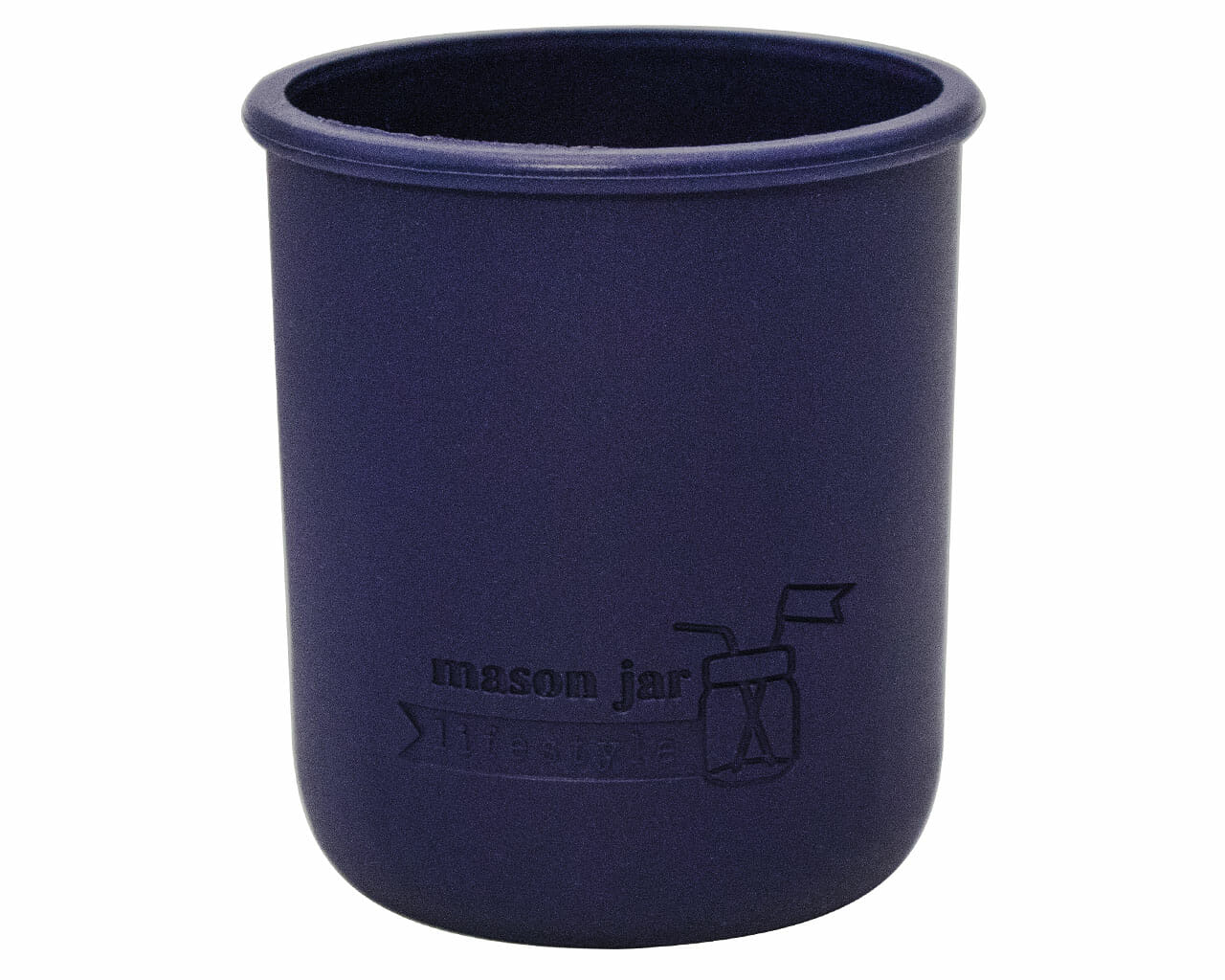 Silicone Sleeve for Wide Mouth Pint 16oz Mason Jars Midnight Blue