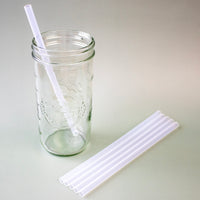 Long 9" Silicone Reusable Straws for Quart or Pint & Half Mason Jars 6 Pack