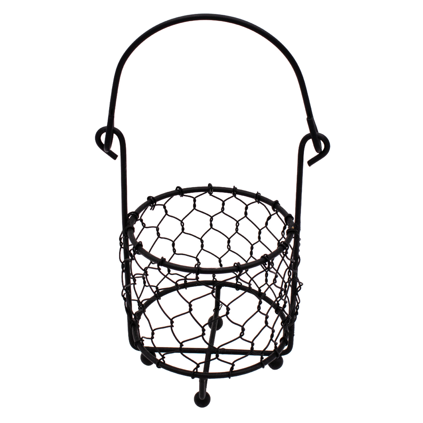 Single Pint Jar Caddy with Chicken Wire for Hanging or Carrying One Mason Jar