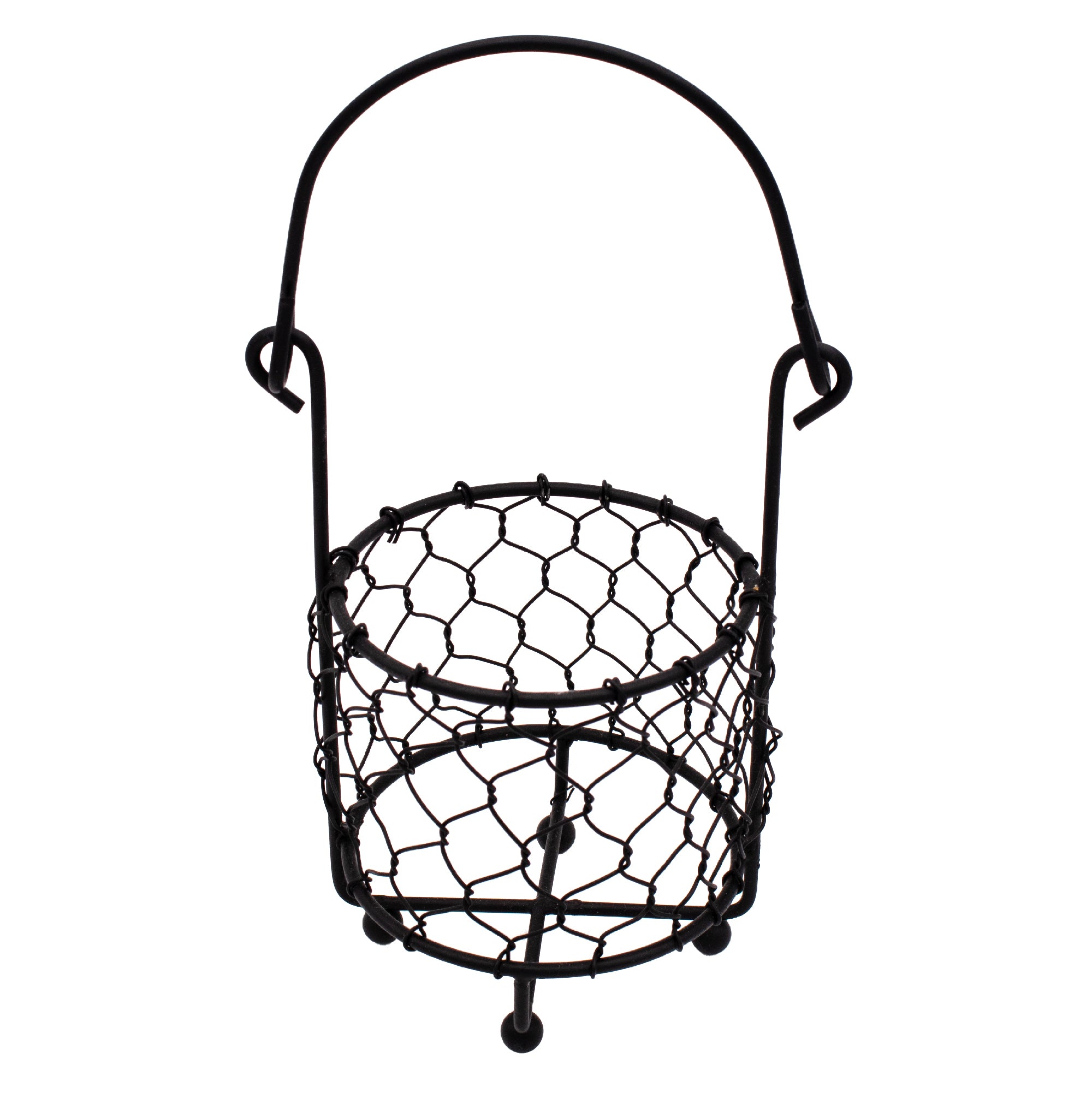 Single Pint Jar Caddy with Chicken Wire for Hanging or Carrying One Mason Jar