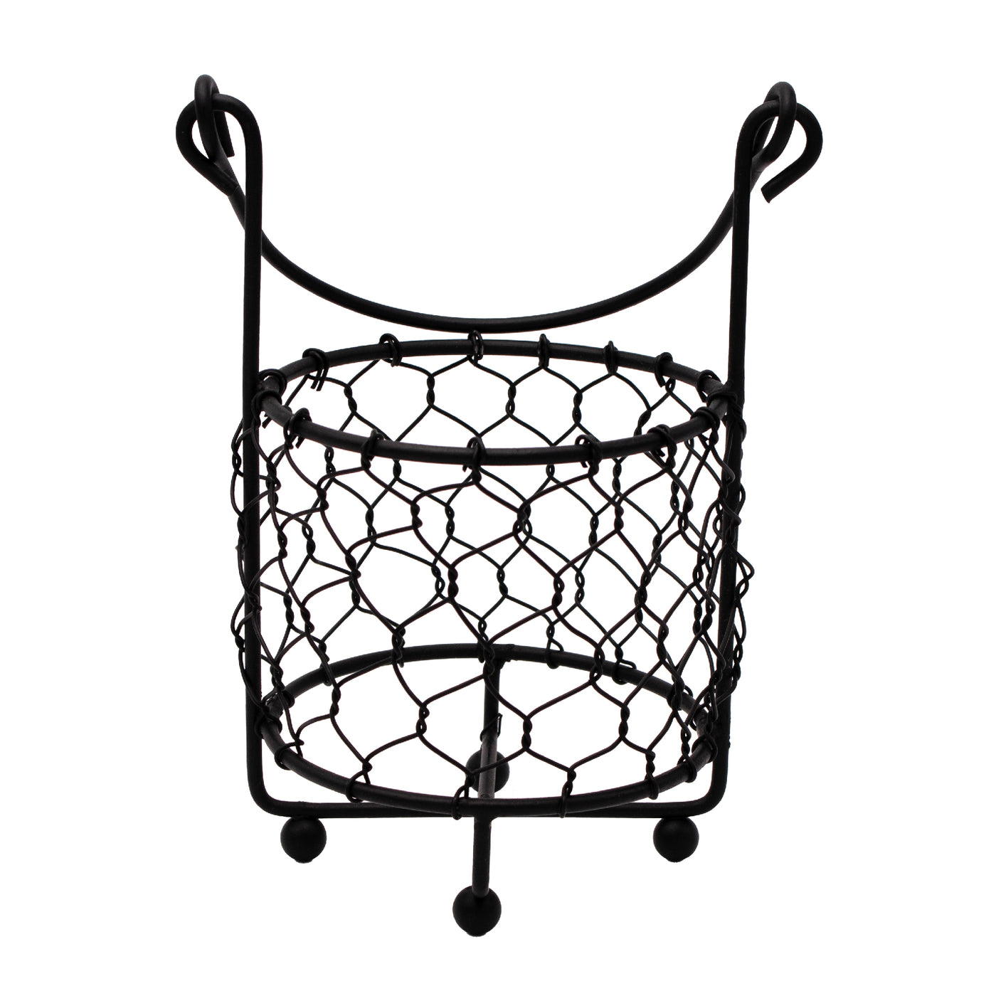 Single Pint Jar Caddy with Chicken Wire for Hanging or Carrying One Mason Jar