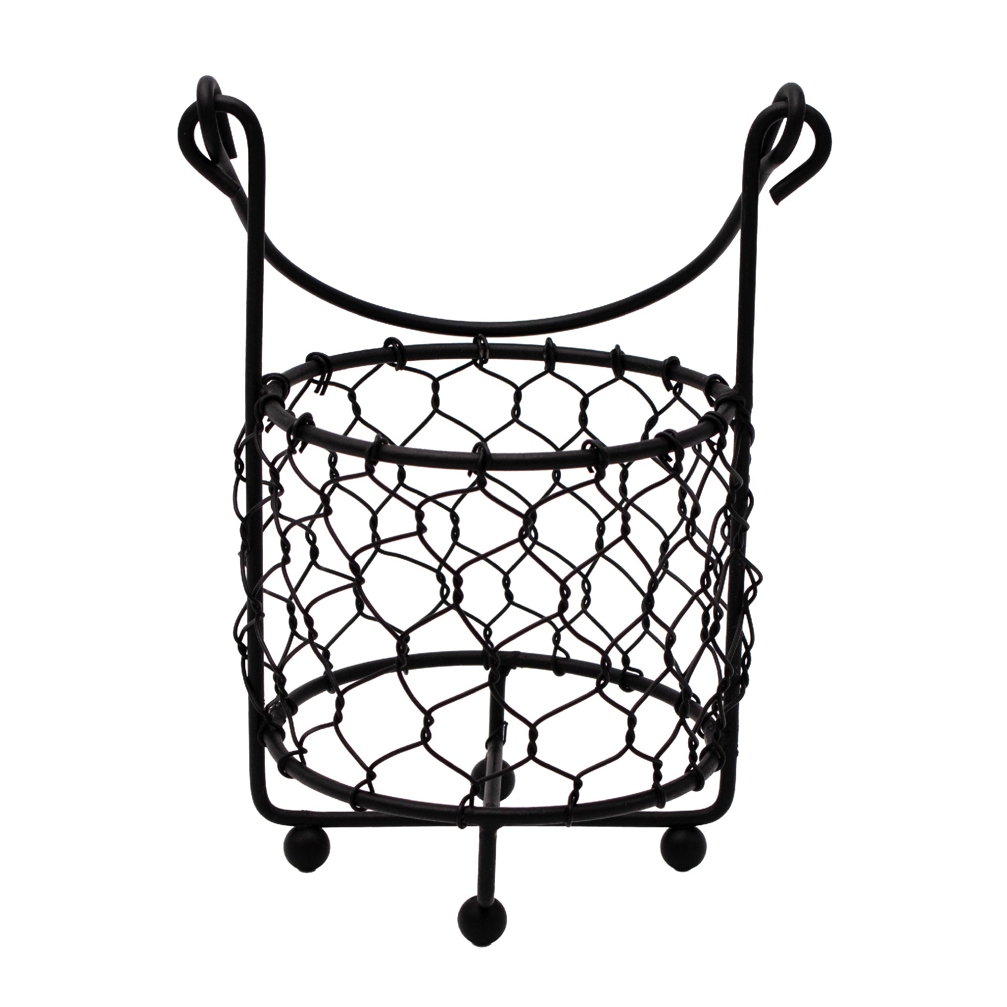 Single Pint Jar Caddy with Chicken Wire for Hanging or Carrying One Mason Jar