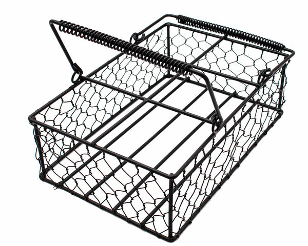 Chicken Wire Caddy for 2 Half Pint 8oz Mason Jars