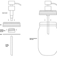 How to assemble a Mason Jar Lifestyle soap pump dispenser lid kit