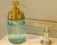 mason-jar-lifestyle-soap-pump-dispenser-lid-kit-matte-gold-#2-aqua-pint-ball-jar-sink