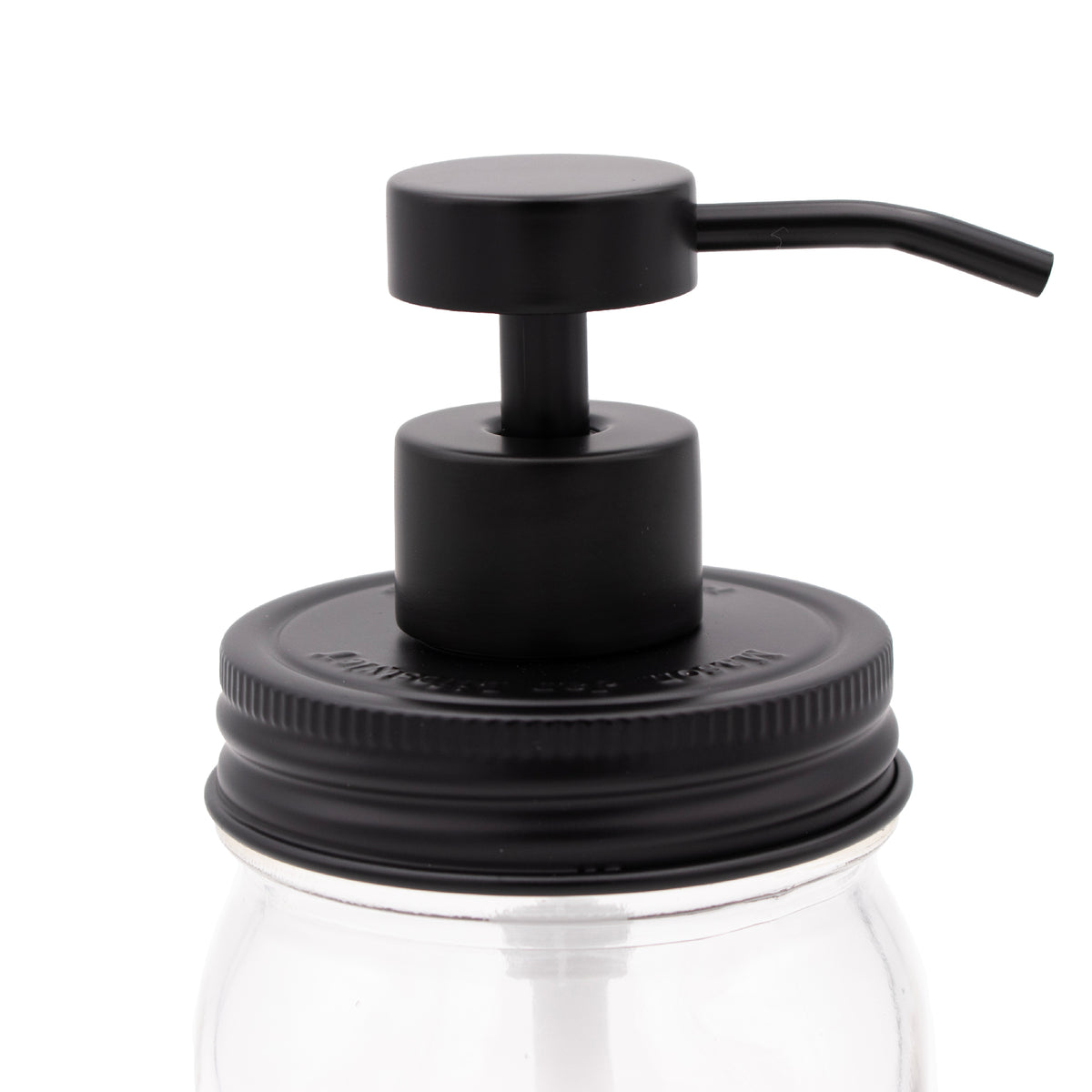 Matte Black Soap Pump Lid Kit for Mason Jars