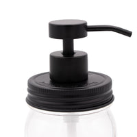 Matte Black Soap Pump Lid Kit for Mason Jars
