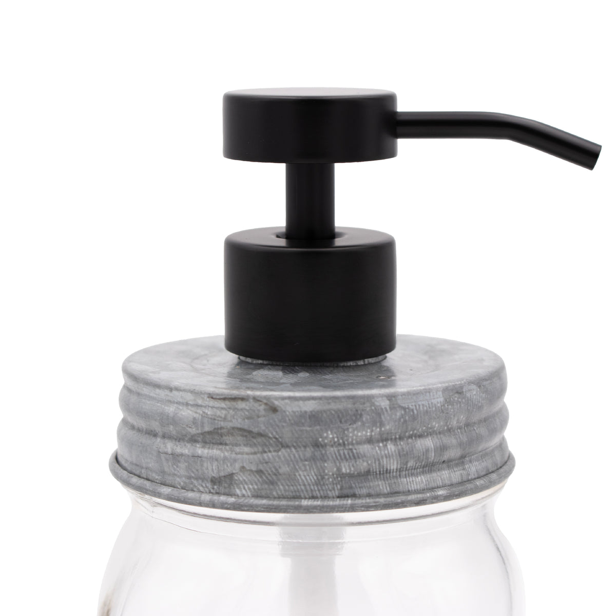 Matte Black Soap Pump Lid Kit for Mason Jars