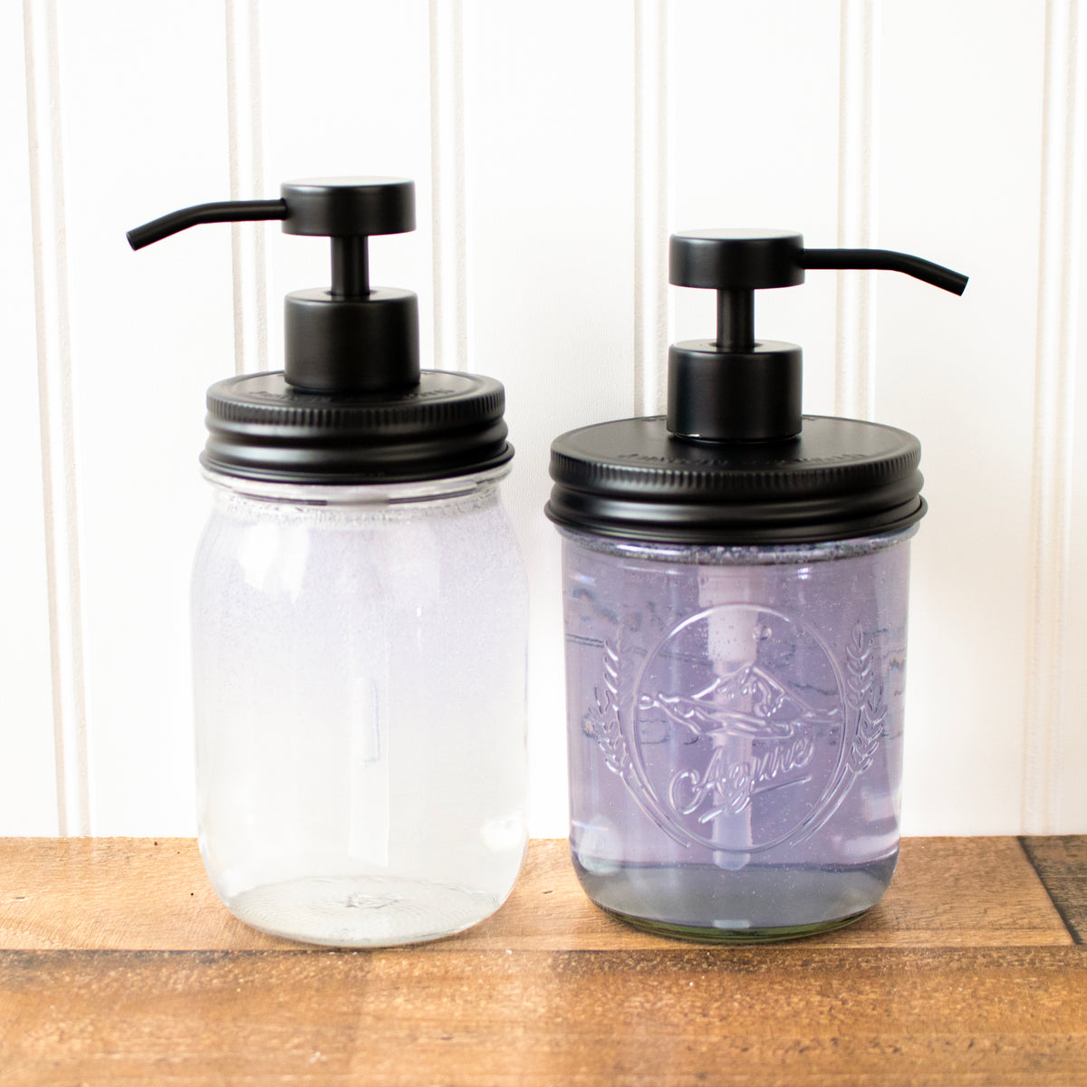 Matte Black Soap Pump Lid Kit for Mason Jars