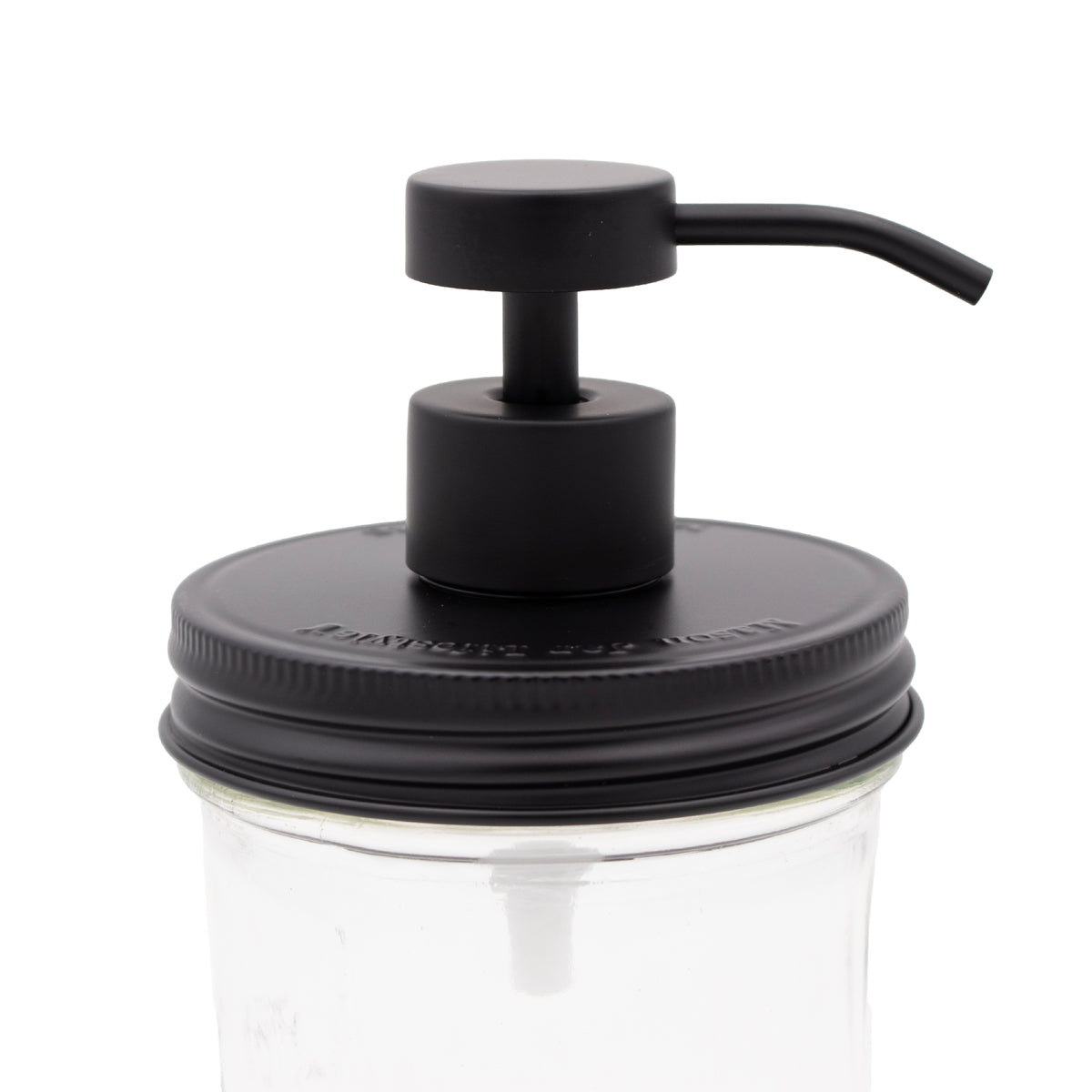 Matte Black Soap Pump Lid Kit for Mason Jars