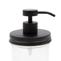 Matte Black Soap Pump Lid Kit for Mason Jars